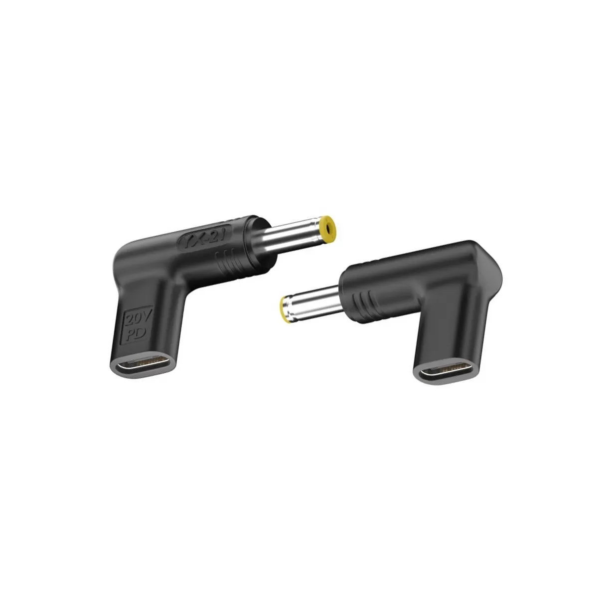 INF 2-pack Type-C hona till 5.5x1.7mm hane 20V vinklad PD-triggeradapter - 100W