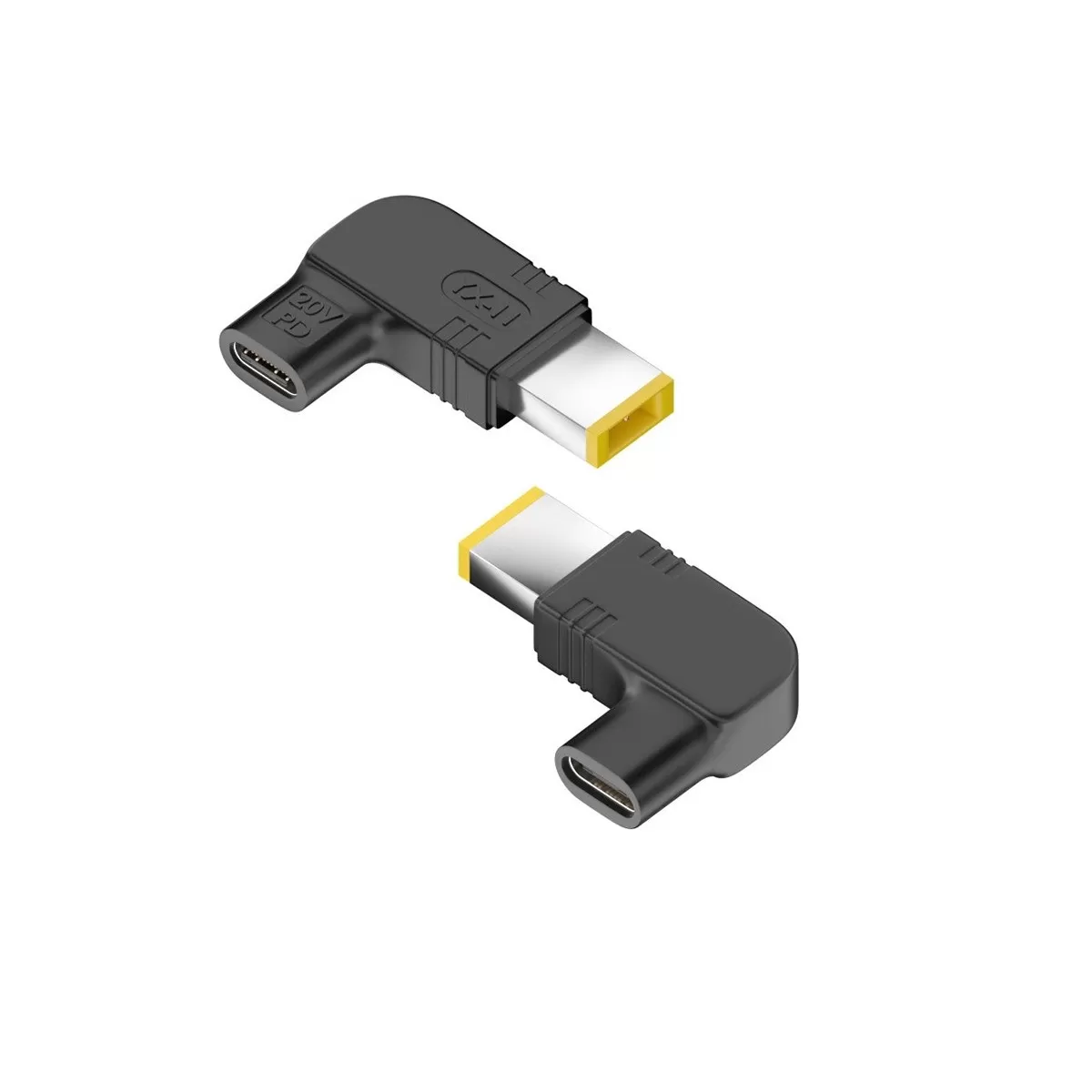 INF 2-pack USB-C hona till fyrkantig kontakt 20V vinklad PD-triggeradapter kompatibel med Lenovo