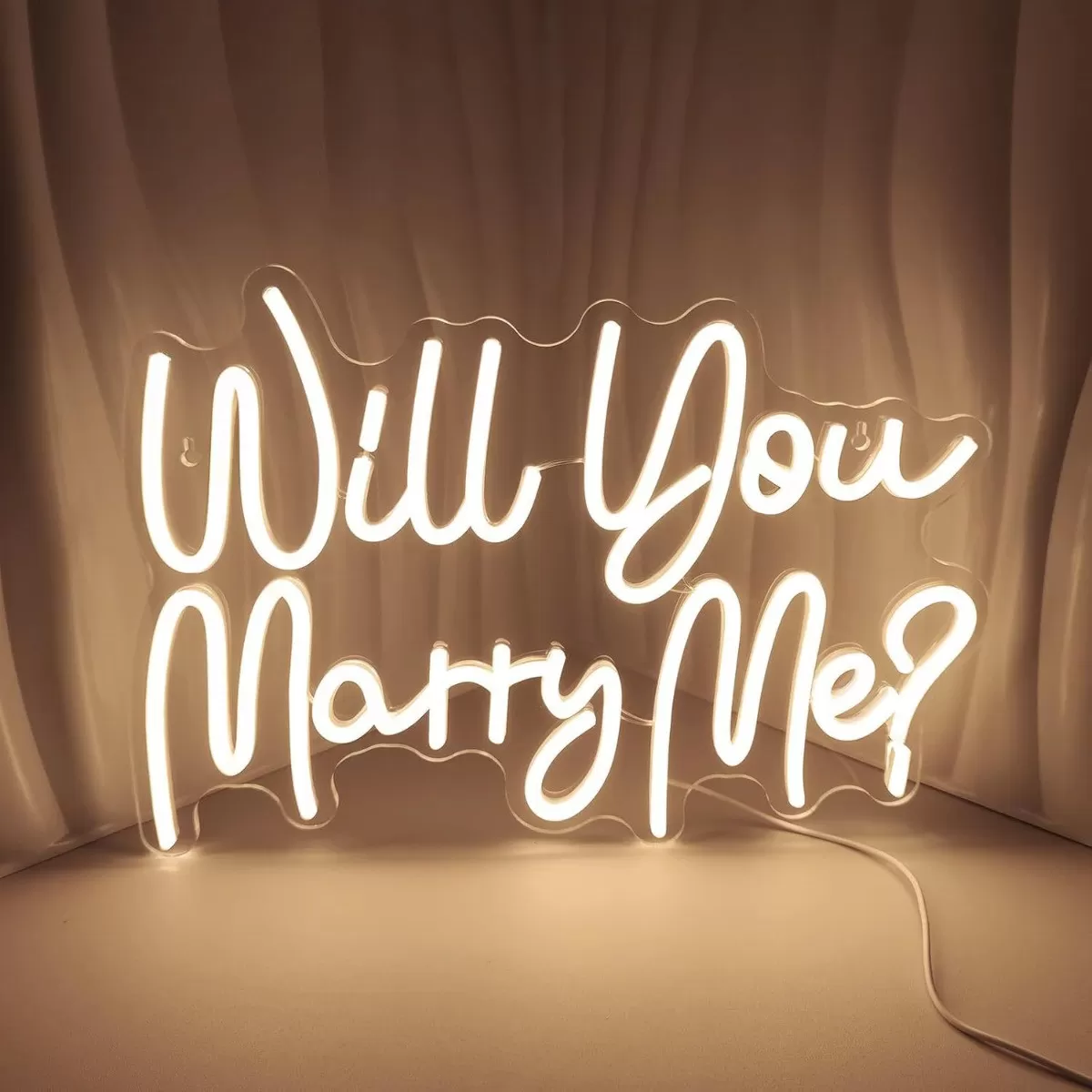 INF Will You Marry Me LED Neonskylt - Romantisk Friar- & Bröllopsdekoration