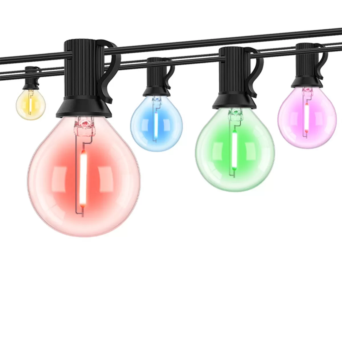 INF 7.6m 23 LED E12 Flerfärgade Ljusslingor - EU-kontakt med 2 Extra Glödlampor
