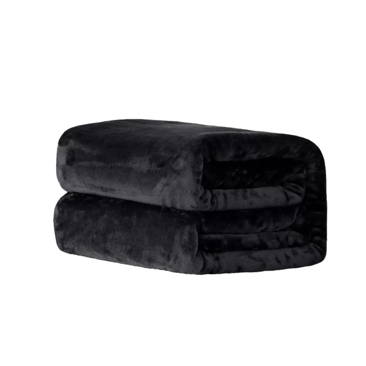 INF Svart Flanell Fleece Pläd - 180x200cm, Mjuk & Varm