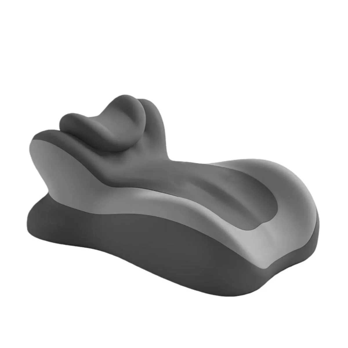 INF Multifunktionell Sängkudde - Ergonomisk Design för Magsovare Grå