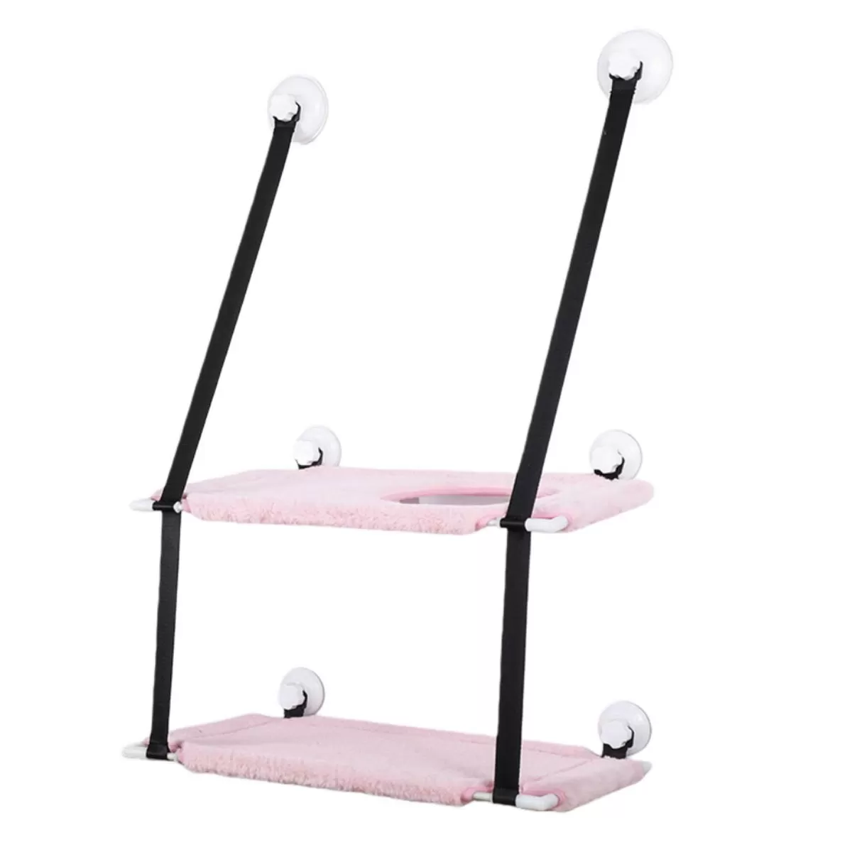 INF Vinter Plysch Katt Sugkopp Hängmatta - Varm & Mysig Kattsäng Rosa