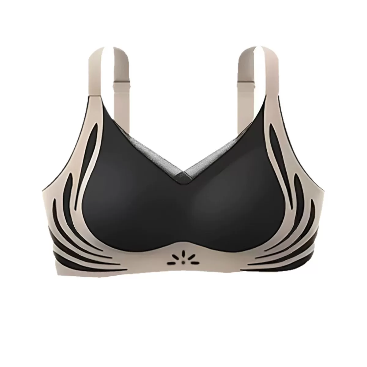 INF Is Silke Sömlös BH: Trådlös Push-Up Komfort för Stora Bystar XXL Svart