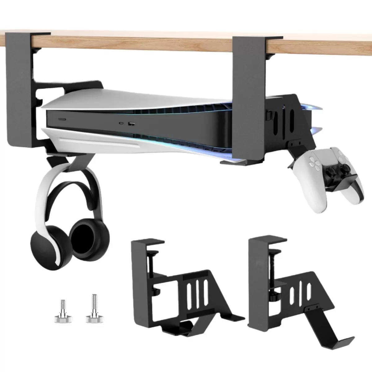INF PS5 Konsolförvaringsfäste - Under Skrivbordshållare med PS VR2 Headset & Kontrollhängare