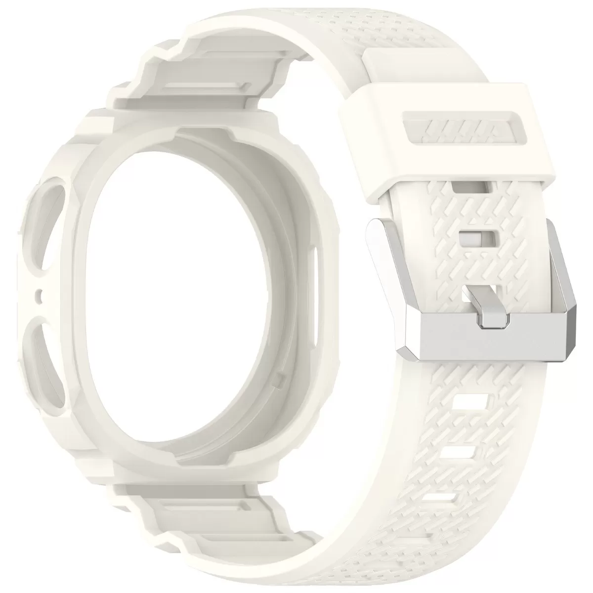INF TPU-armband kompatibelt med Samsung Galaxy Watch 8 - Integrerad design, spänne i rostfritt stål 44 mm Starlight