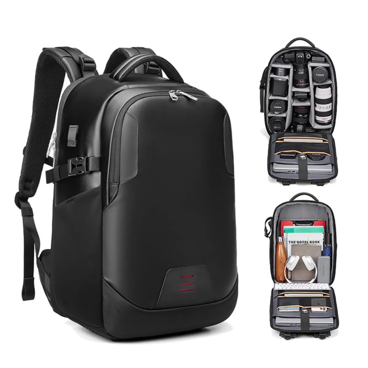 INF 19-tums DSLR Kameraväska: Oxfordtyg, Vattentät, Kompatibel med Canon & Nikon