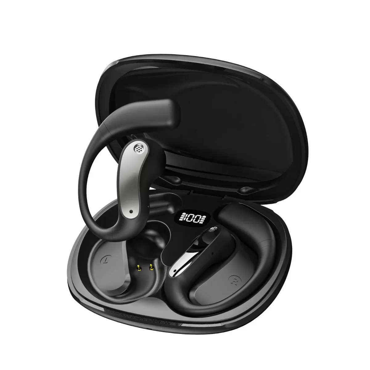 INF Digital Display Öronkrok Sport Bluetooth Hörlurar (AI Översättningsversion) Kompatibelt med Huawei, Samsung, APPLE, Garmin