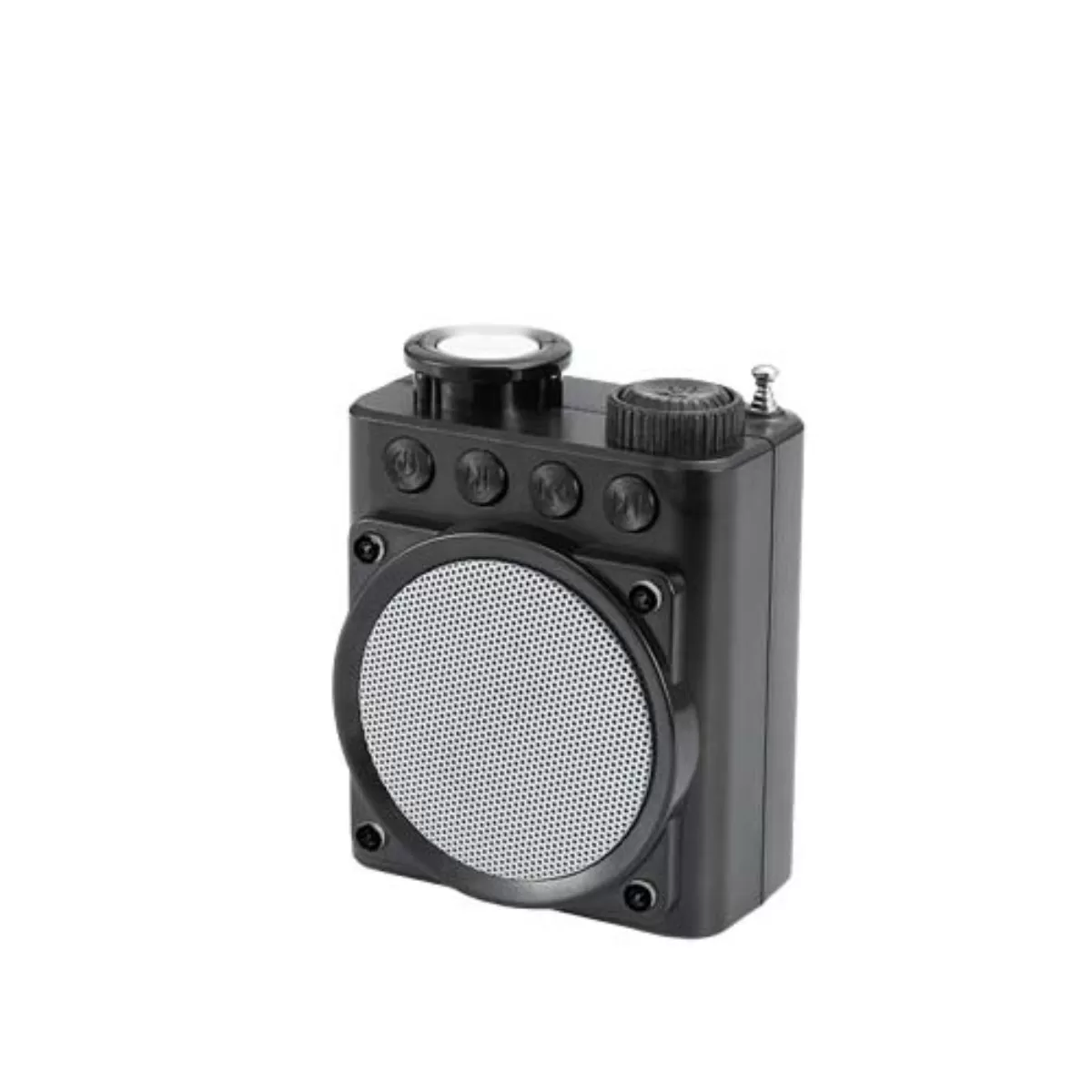 INF Retro Portabel Bluetooth-högtalare - Mini Vintage Stil Trådlös Högtalare med FM-radio Svart