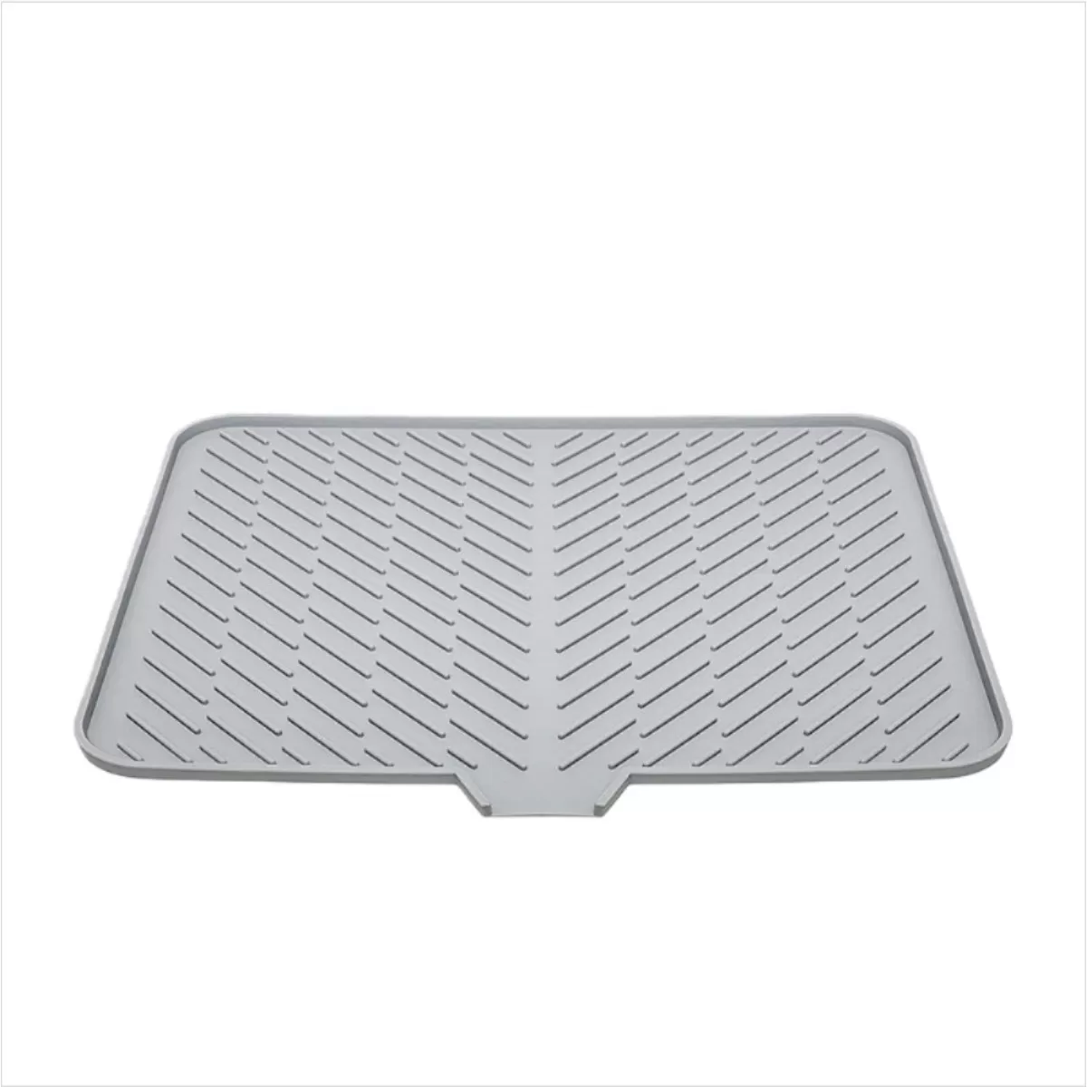 INF Lutande diskmatta i silikon - Avrinningsplatta för köksbänk Grå