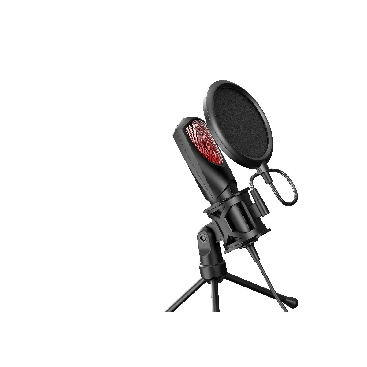 INF RGB Gaming Mikrofon med Stativarm & Popfilter - Perfekt för Streaming & Inspelning