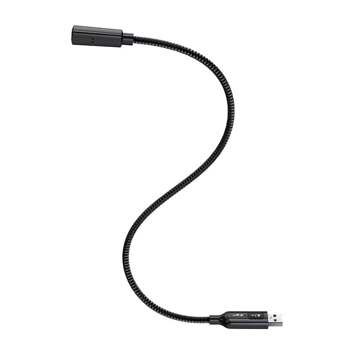 INF USB-mikrofon med en knapp för ljudavstängning och svanhalsdesign för skrivbordsbruk