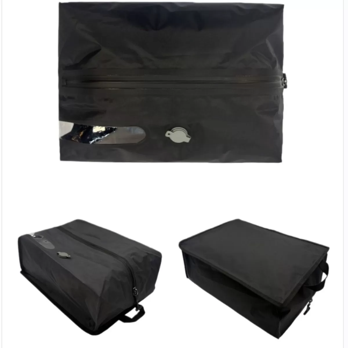 INF TPU Vakuumförvaringspåse - Återanvändbar, Vattentät Kompressionspåse för Resor & Hem Svart