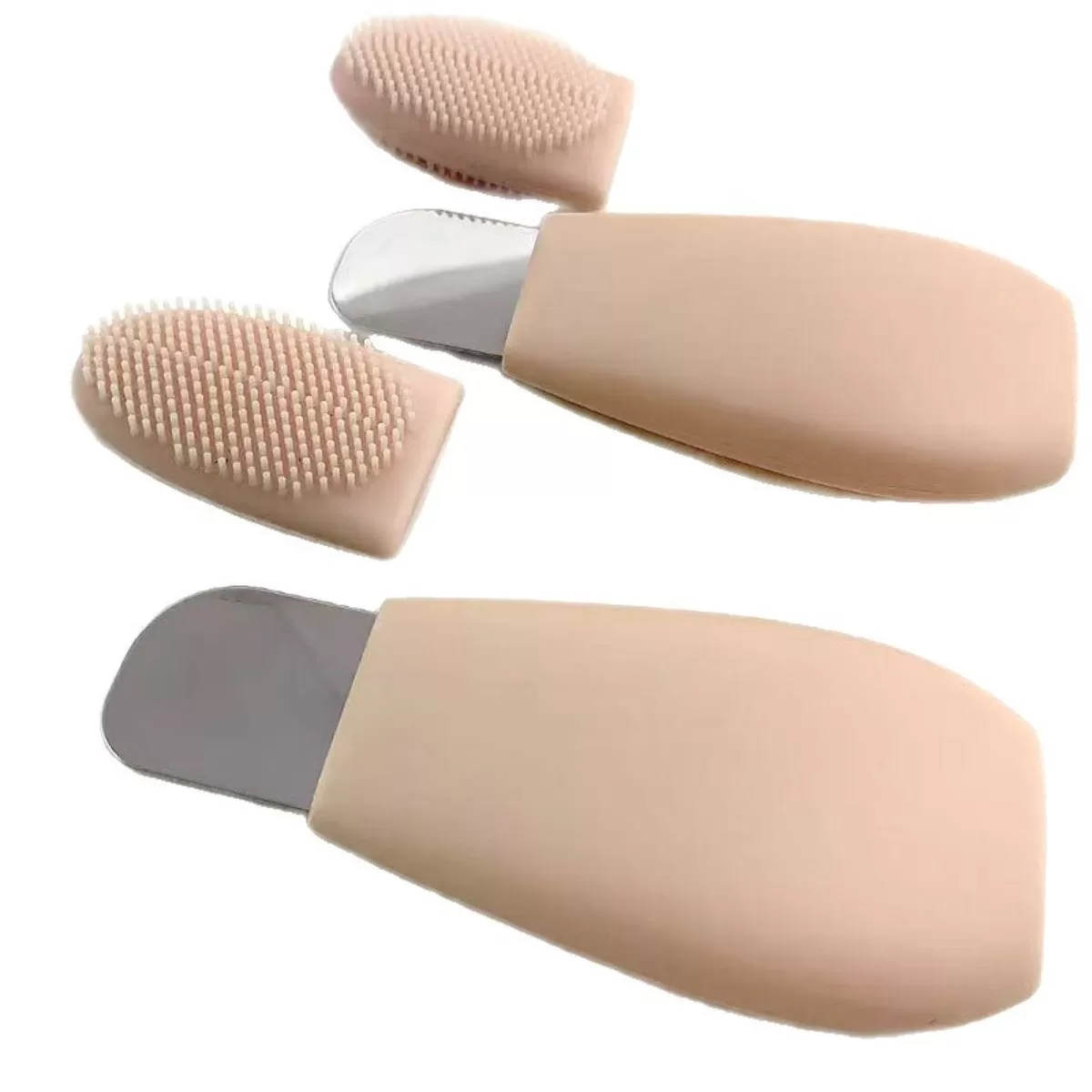 INF 2-pack pormaskborttagare med silikonskydd - pormaskskrapa i rostfritt stål