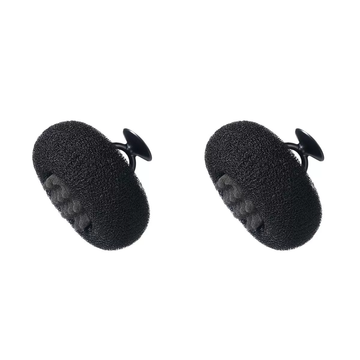 INF Herrars Badsvamp med Sugkopp - 2-pack: Exfolierande, Löddrande och Masserande Kroppsskrubb Svart