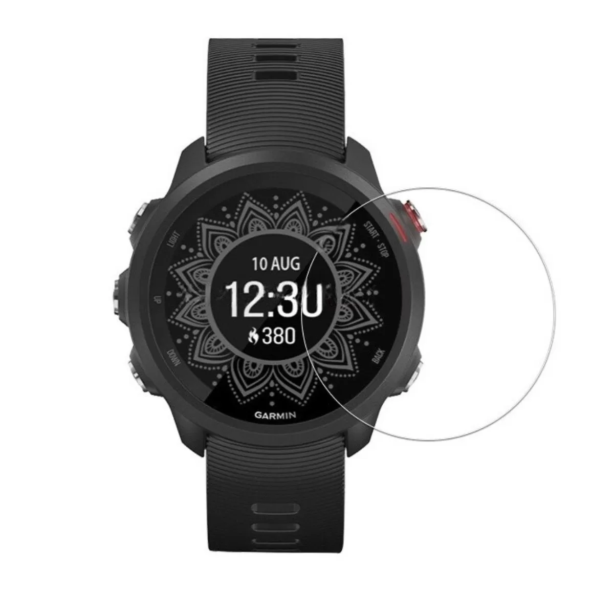 INF 2-pack ögonskydd härdat glas skärmskydd med böjd kant kompatibelt med Garmin Forerunner 735