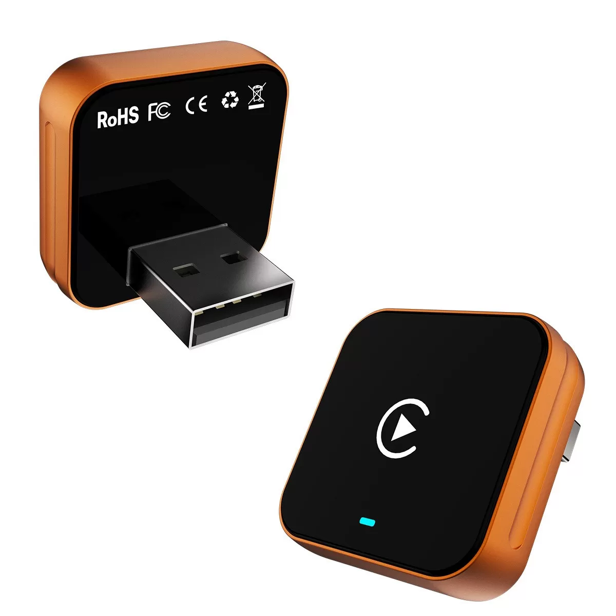 INF Trådlös CarPlay-adapter - Orange: Trådbunden till trådlös konvertering, smart bilanslutning