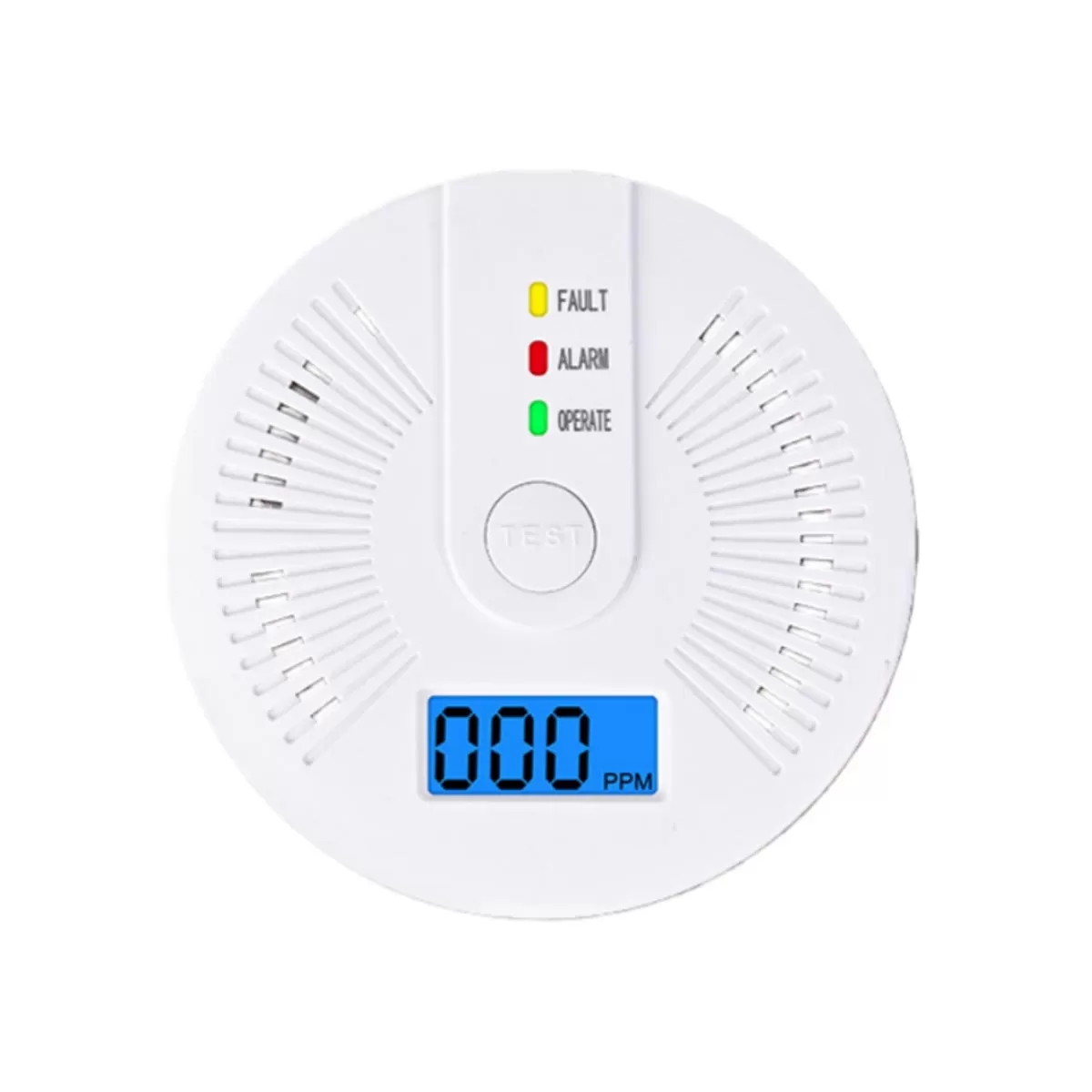 INF Kolmonoxid CO Alarmdetektor (1-pack - Batteri Ingår Ej) med LCD-skärm