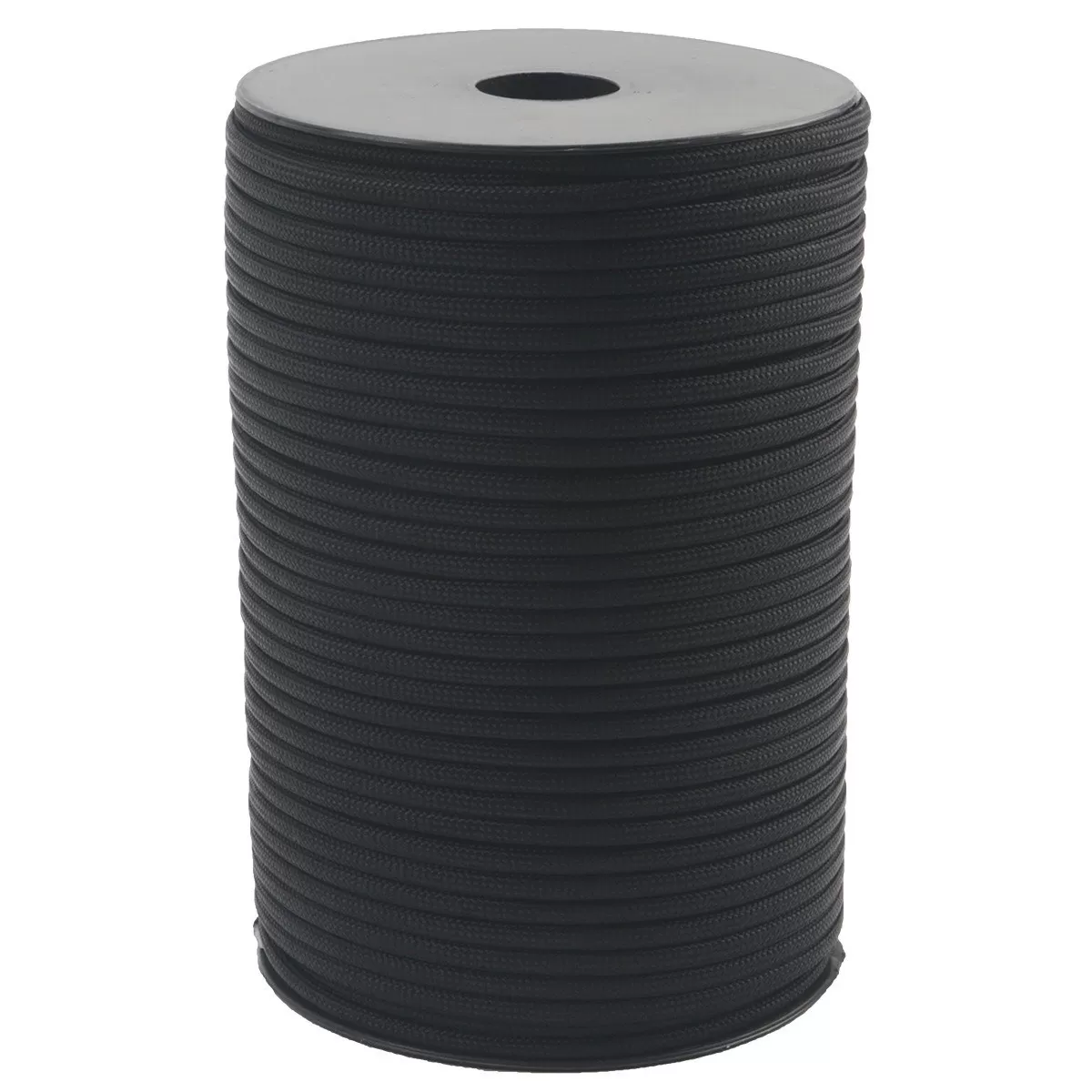 INF 100-meters spole med 9-kärnig Paracord - Mångsidigt rep av polypropenfiber Svart