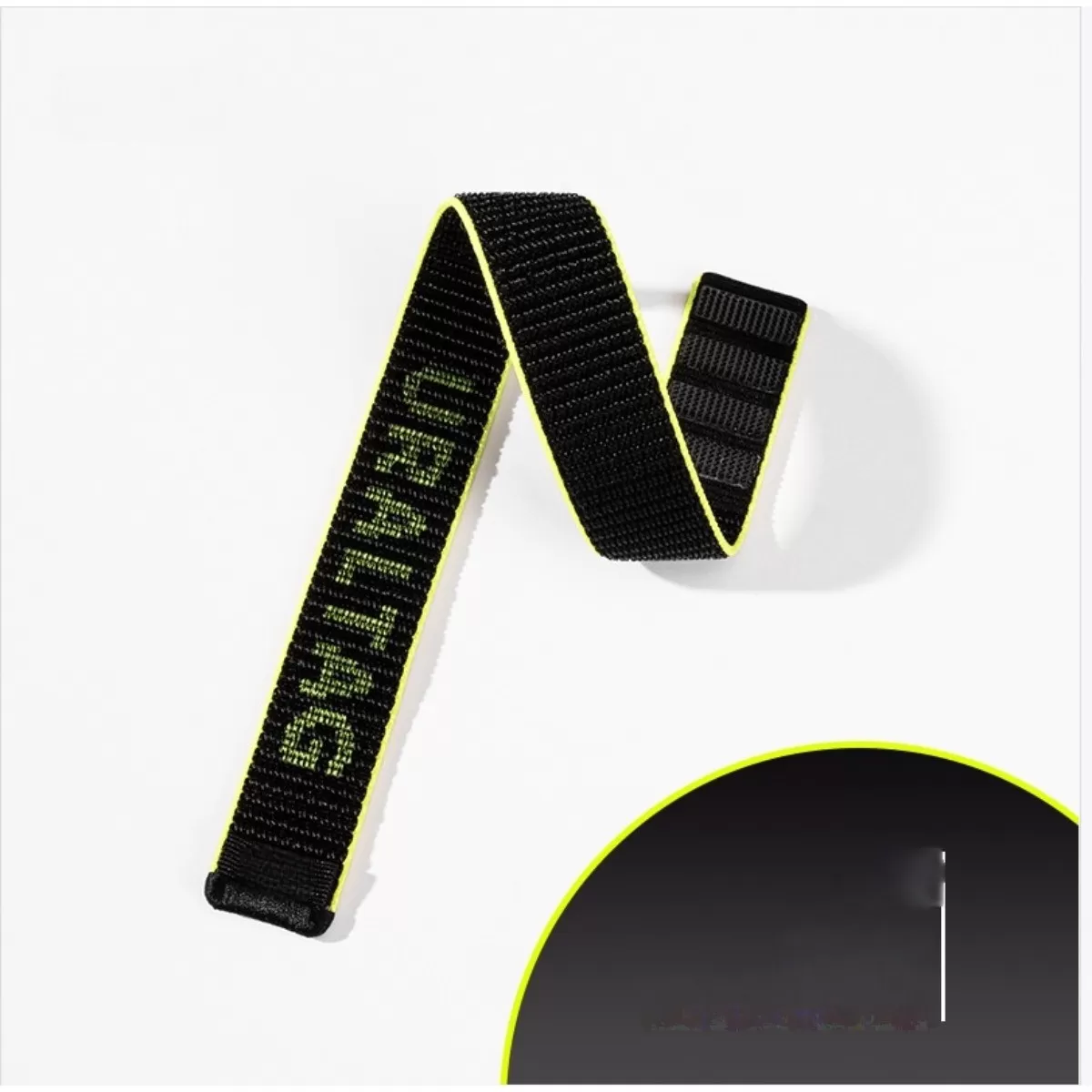 INF Svart och grön vävd nylon klockarmband kompatibelt med Garmin 255/265/965/Fenix 8