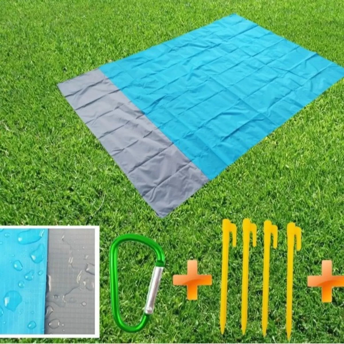INF Vattentät, Vikbar Picknickfilt för Utomhusbruk - Fuktavvisande Matta Små