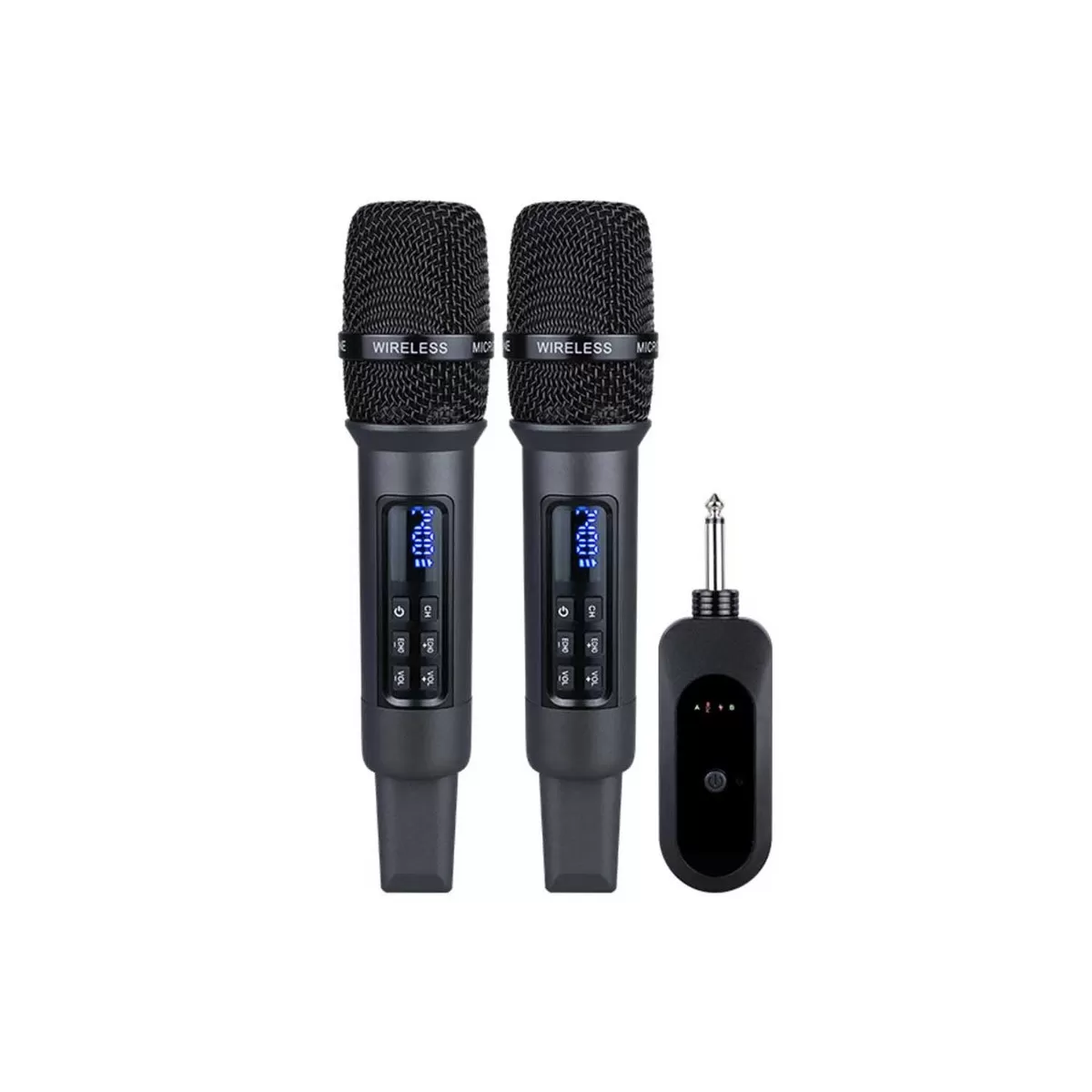 INF Dual Handhållen Trådlöst Mikrofonsystem - Perfekt för Karaoke, Livestreaming och Konferenser