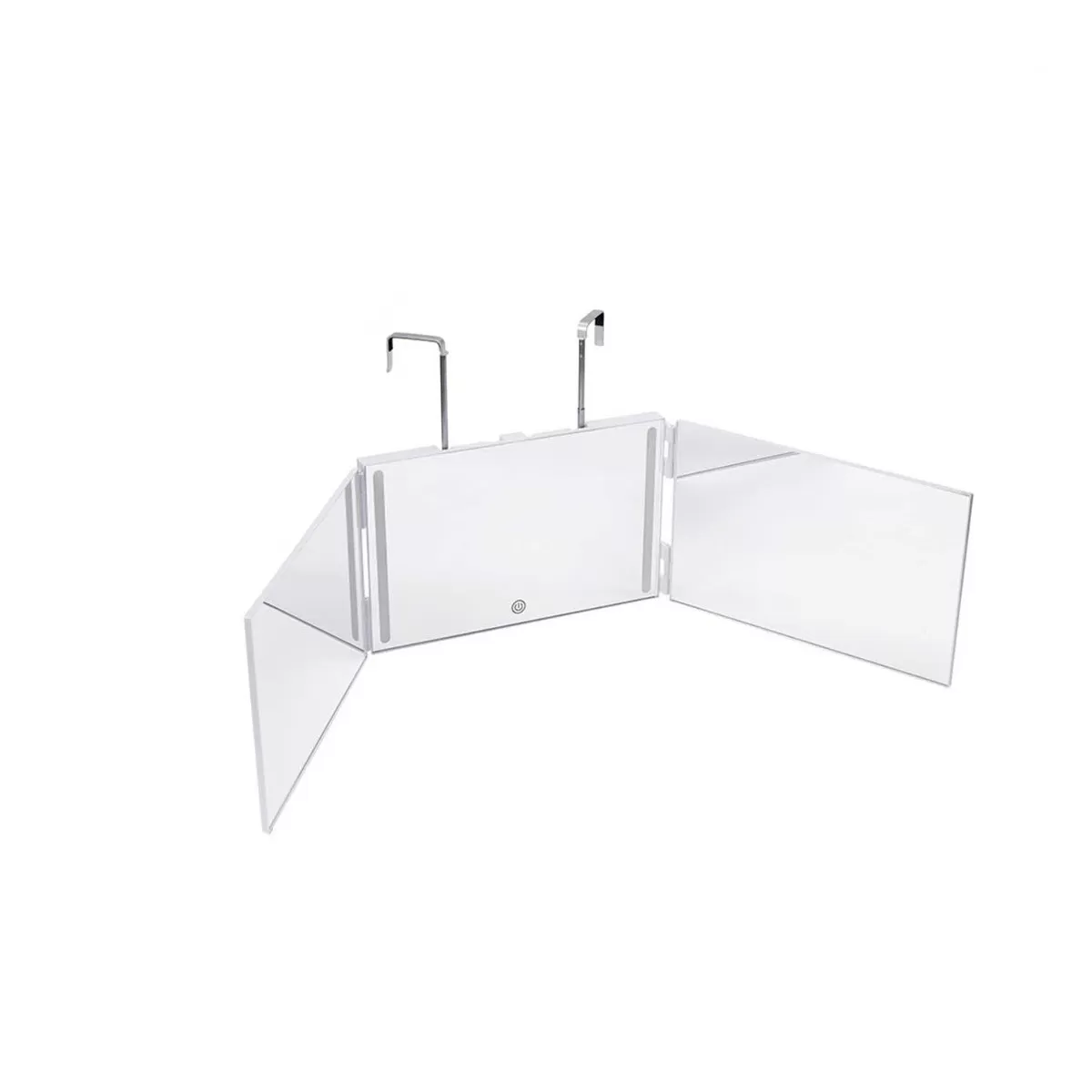 INF Vit Liten Trefaldig Hängande Förstoringssminkspegel (Inget Ljus) - Förbättra Din Skönhetsrutin