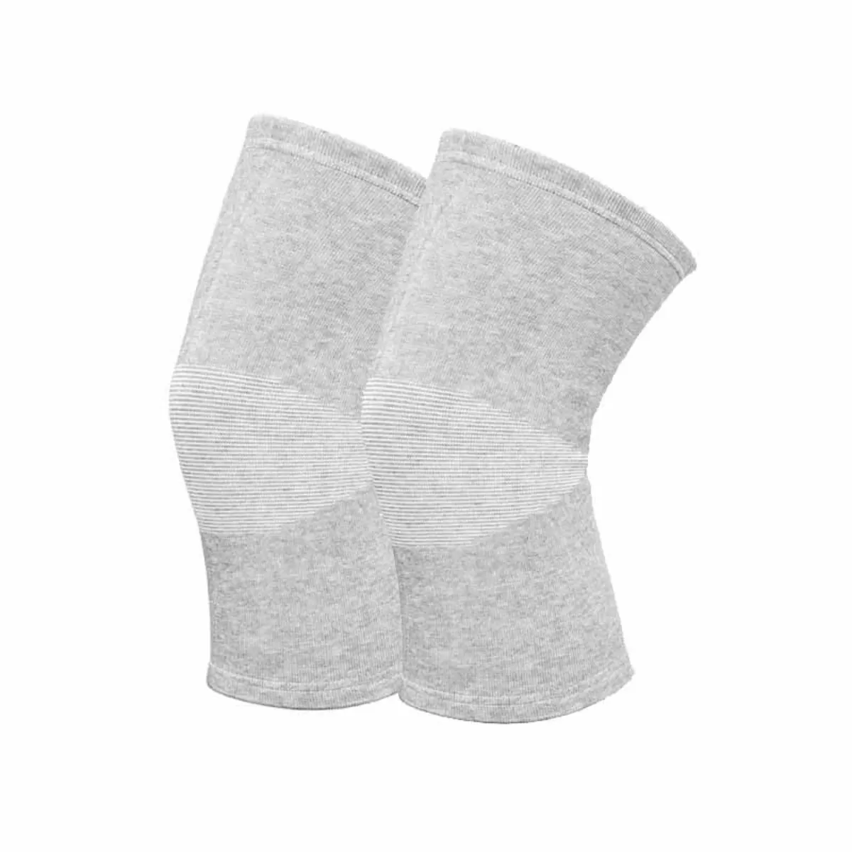 INF 2 st Bambukol Värmande Knäskydd - Ljusgrå - One Size, Stöd för Sport och Vardag