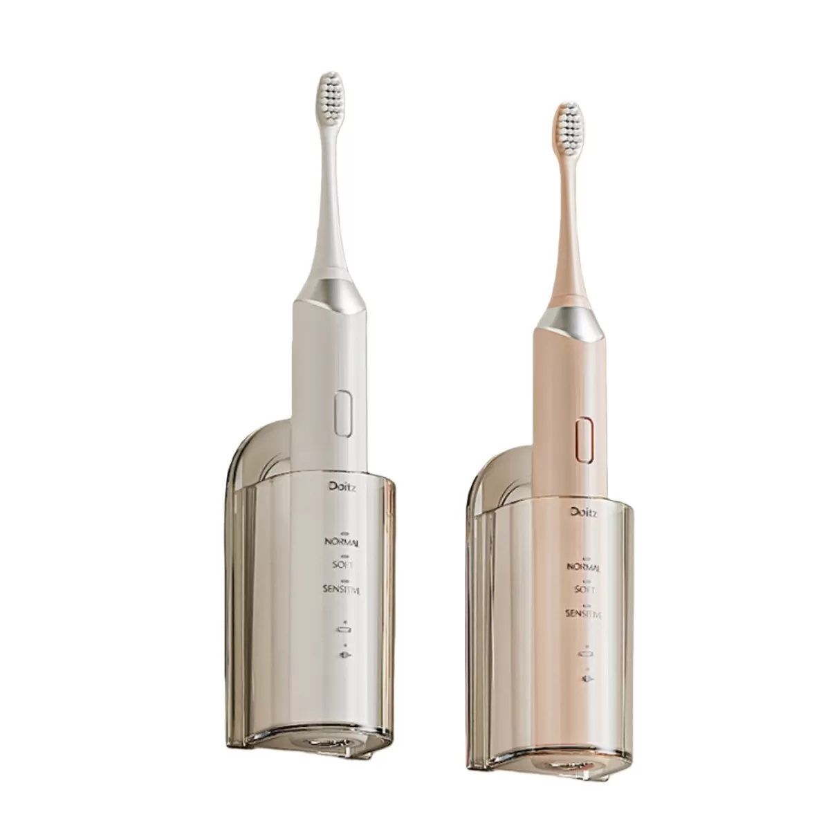 INF Elektrisk tandborsthållare, väggmonterad organizer, 2-pack - Ingen borrning krävs, kompatibel med Philips, Oral-B och fler