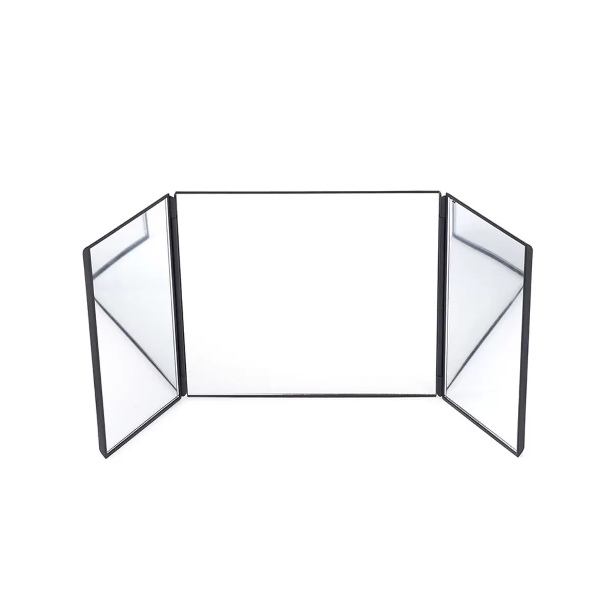 INF Svart Tri-Fold Bil Solskydd Sminkspegel - Utan Ljus