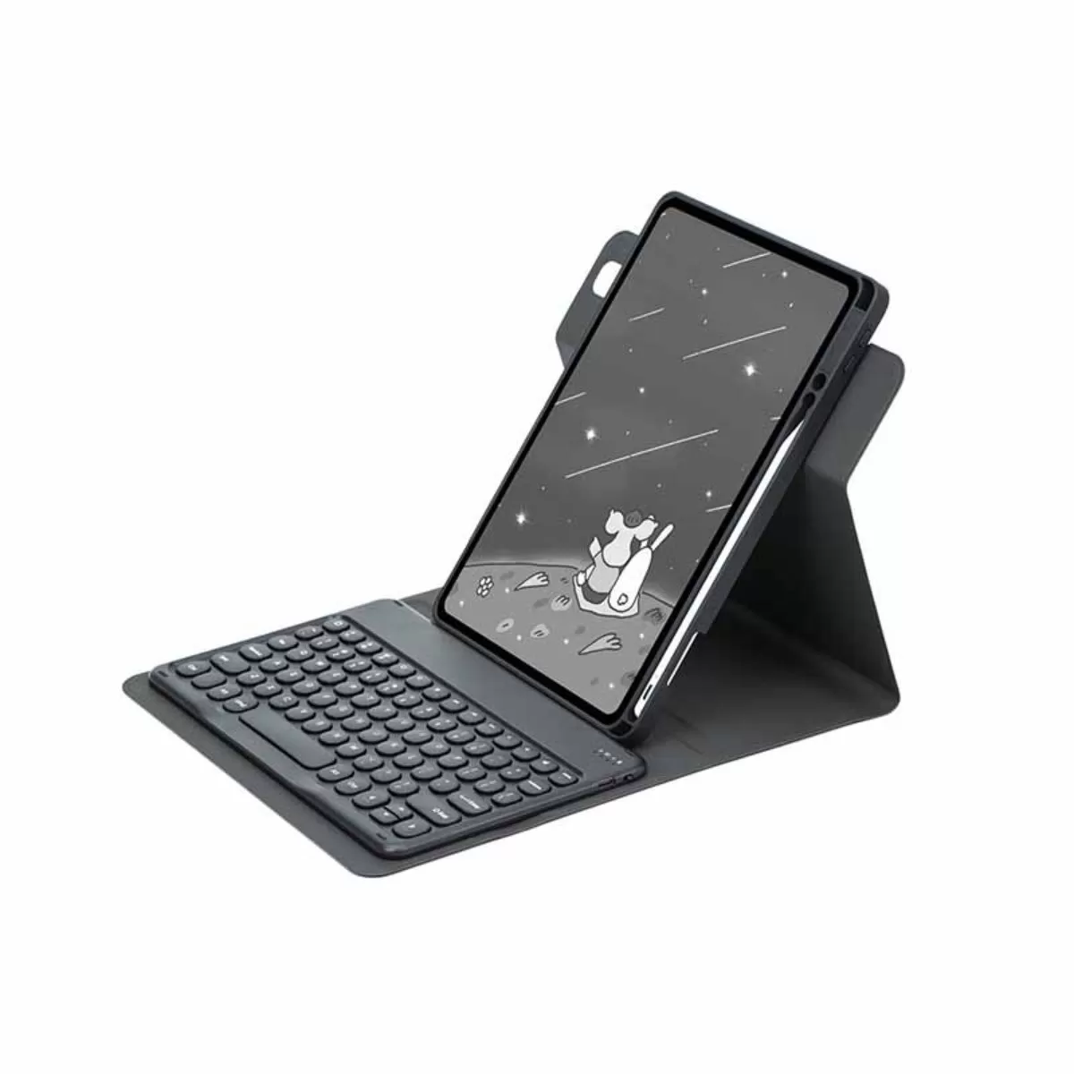 INF Bluetooth-tangentbord Magnetiskt Fodral - Business Svart - Runda Tangenter, kompatibelt med iPad Pro (M4) 11-tum 2024