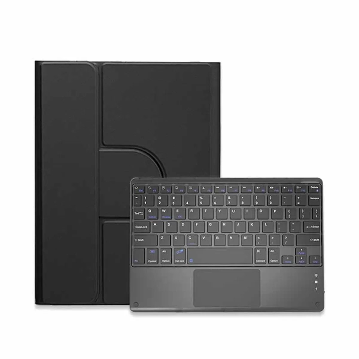 INF Bluetooth-tangentbord Magnetiskt fodral - Business Svart + Fyrkantigt tangentbord (Touch Control) Kompatibelt med iPad