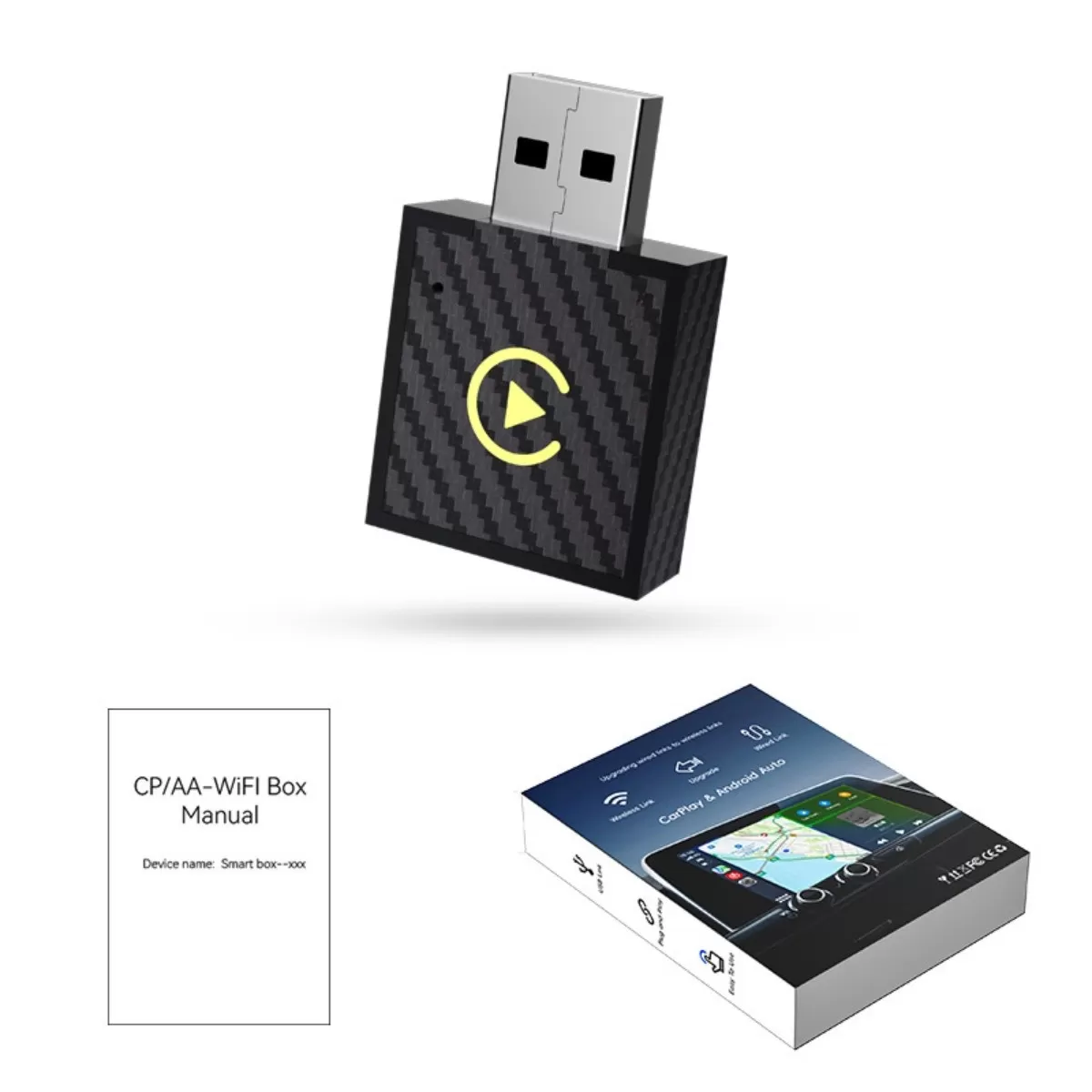 INF Smart Carplay & Android Auto Trådlös Adapter Box: 2-i-1 Lösning