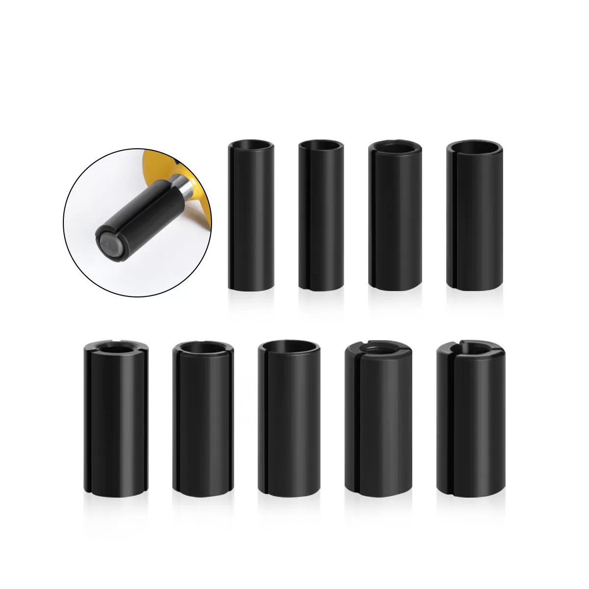 INF 12 st Hårdmetall Fräs Collet Reducer Adapter Set - Fräs & Gravyrmaskin Konvertering