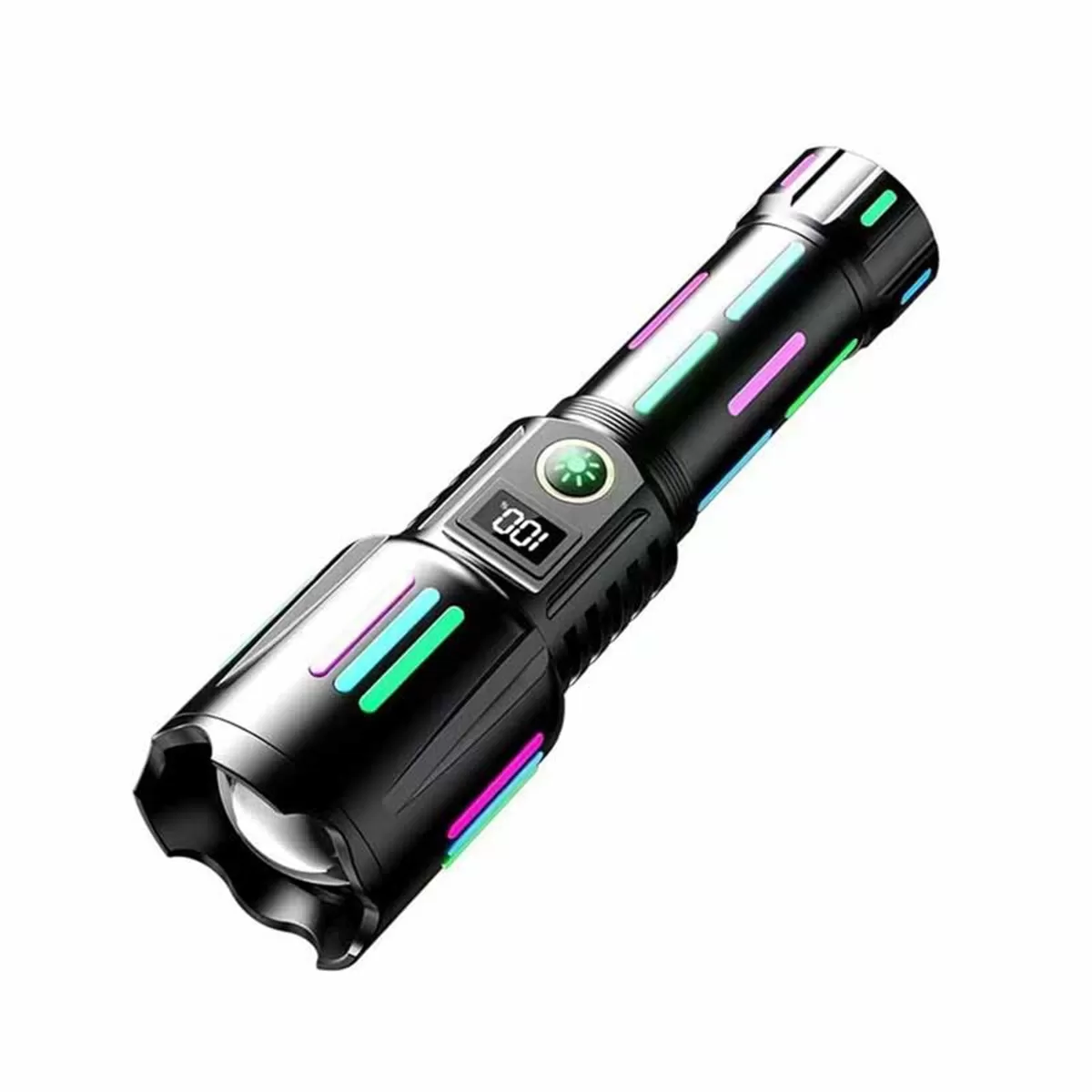 INF 20W Vit Laser Ficklampa Presentförpackning med 26650 Batteri & USB-kabel - Laddningsbar, Zoombar