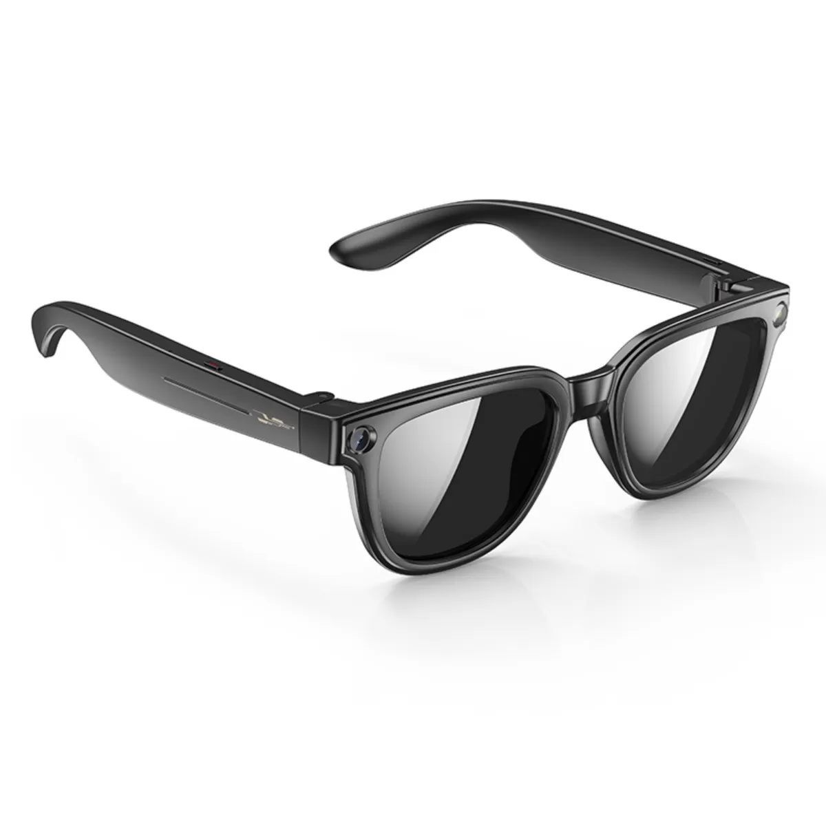 INF AI Smart Glasögon med Kamera - Klassisk Svart, AI Röst, Översättning & HD Inspelning