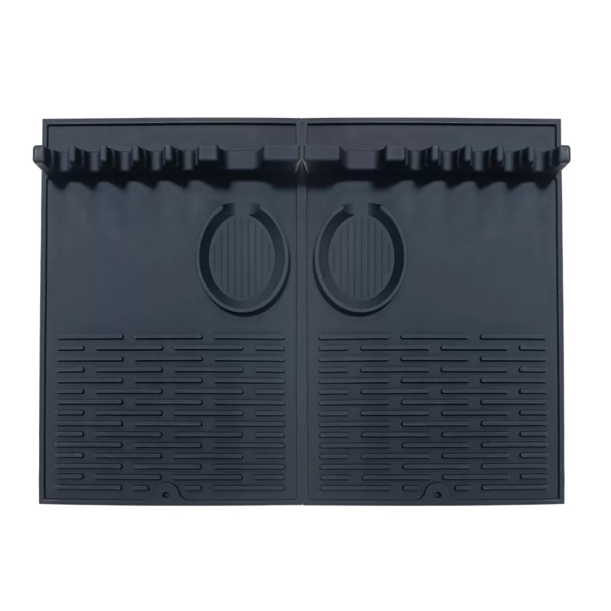 INF Silikonugnsmatta - Värmebeständig, halkfri och återanvändbar köksmatta Svart