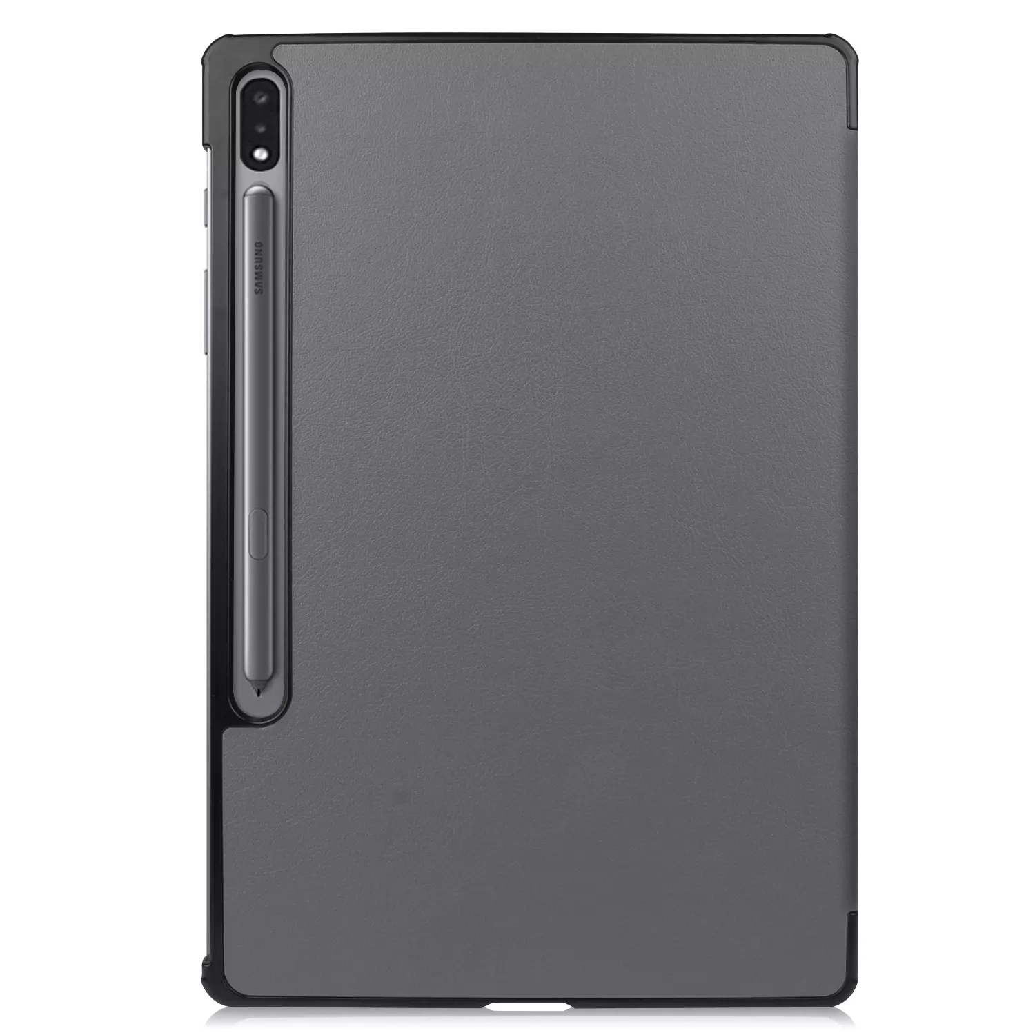 INF Samsung Galaxy Tab S7 Plus/FE/Lite Tri-fold fodral PU-läder/PC grå