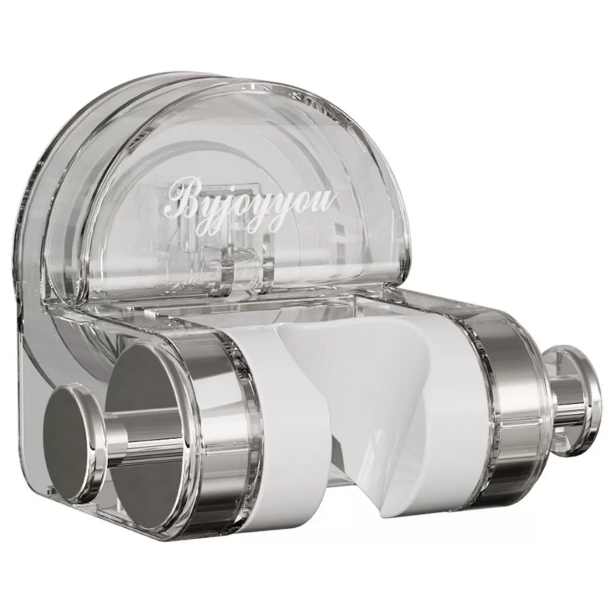 INF Sugpropp Duschmunstyckeshållare - Justerbart väggfäste utan borrning Silver