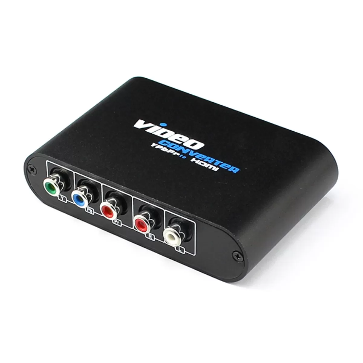 INF YPbPr till HDMI-omvandlare - Komponentvideo till HDMI-adapter, 1080P Skalare med Aluminiumhölje