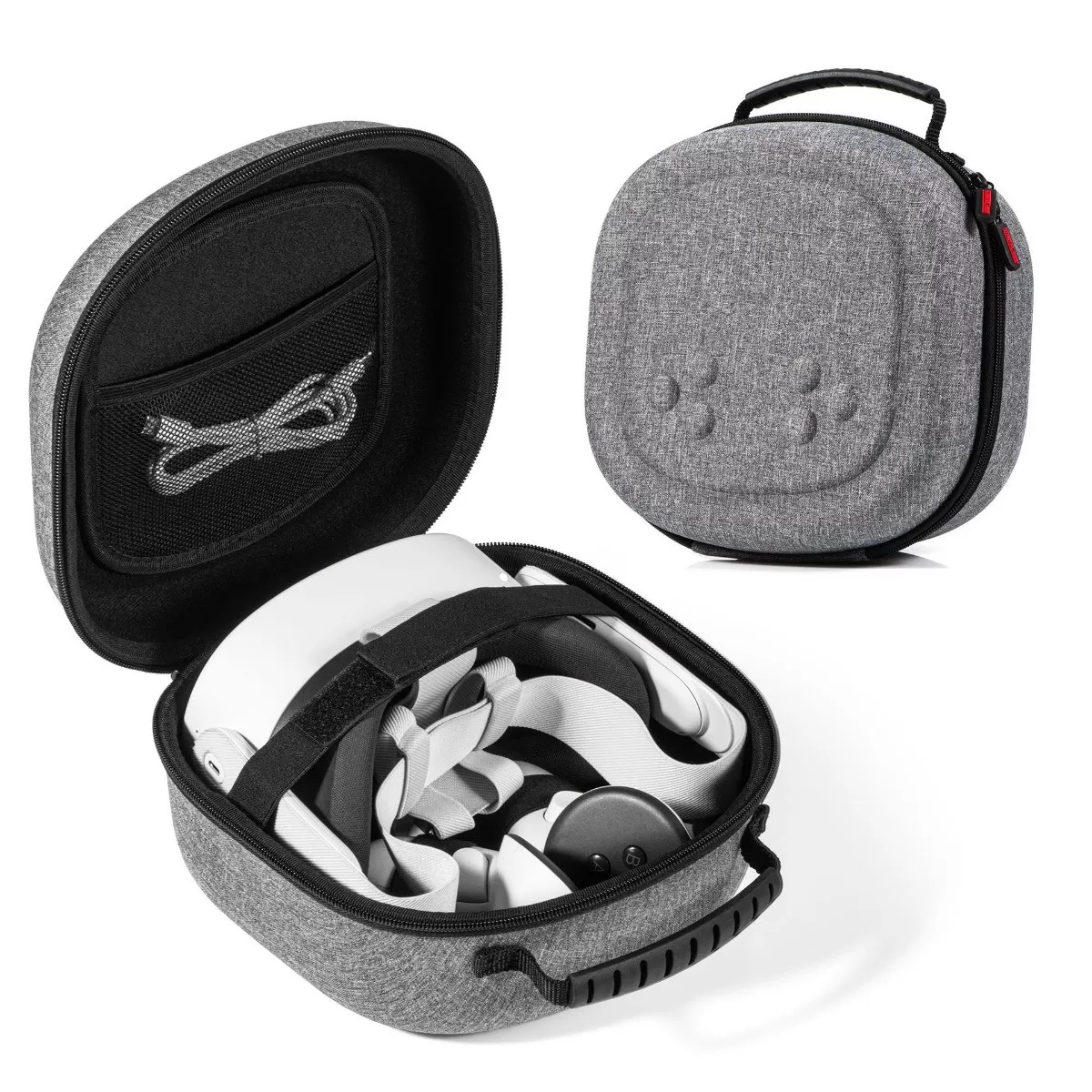 INF Meta Quest 3 Fodral - VR Headset Kompatibelt med Meta Quest 3S/3/2 & Vision Pro - Grå