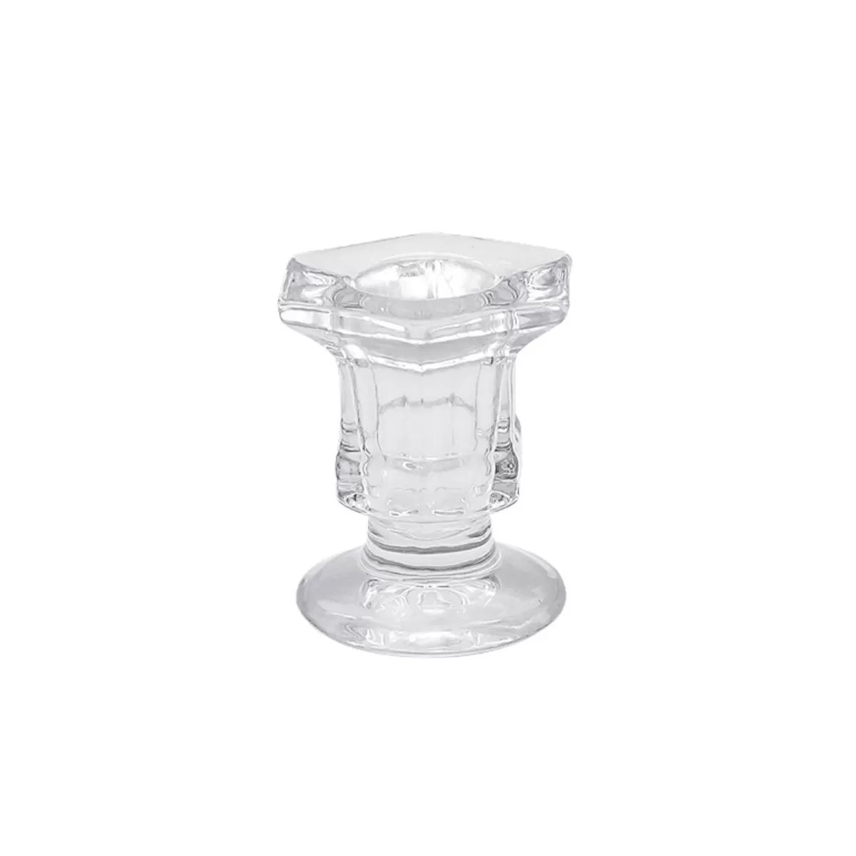 INF Hexagonal Rod Glas Ljusstake: Nordisk Vintage Kristall Ljusstake för Bröllop & Heminredning