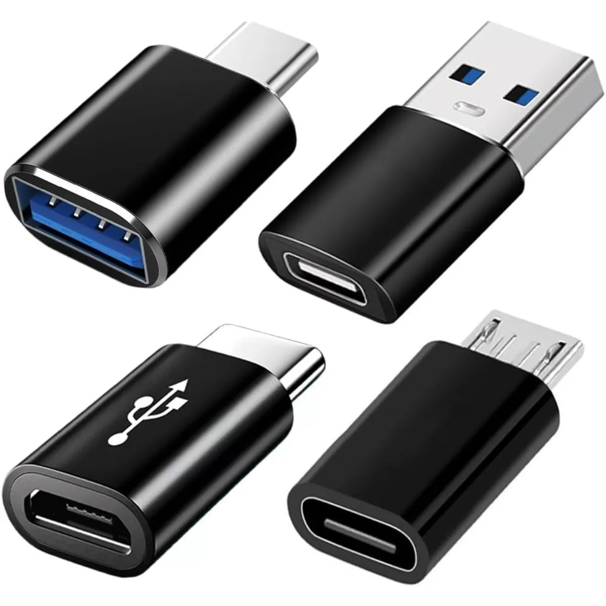 INF 4-Pack USB-C Adapter Set: USB 3.0 & Micro USB Adapters för förbättrad kompatibilitet