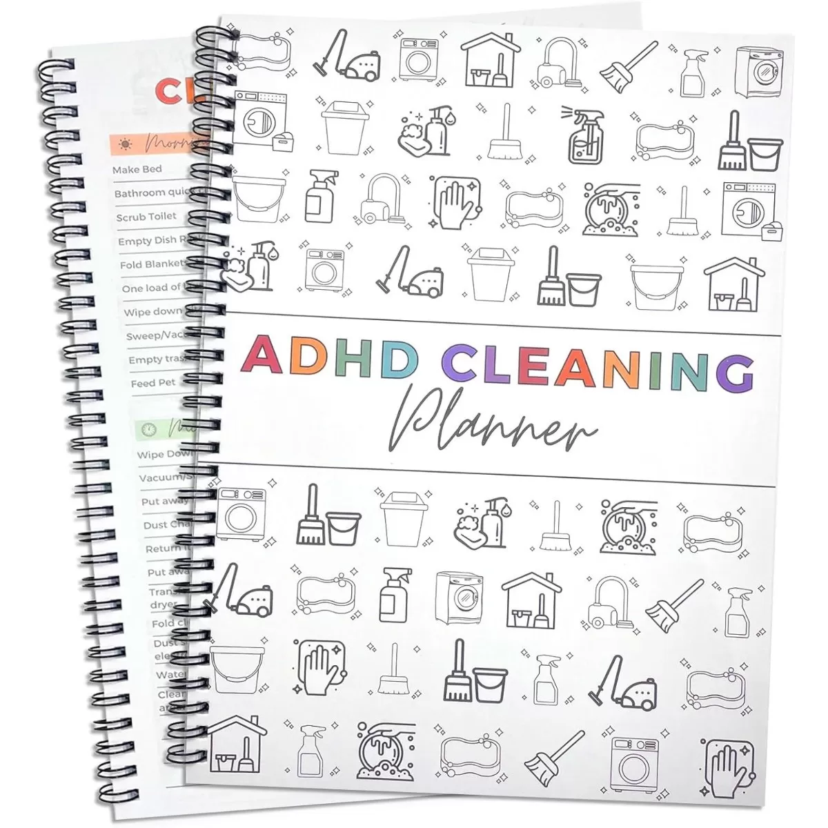 INF ADHD Städplanerare: Färgglatt, Frostat Omslag, Årliga & Veckovisa Scheman för Effektiv Hemhantering