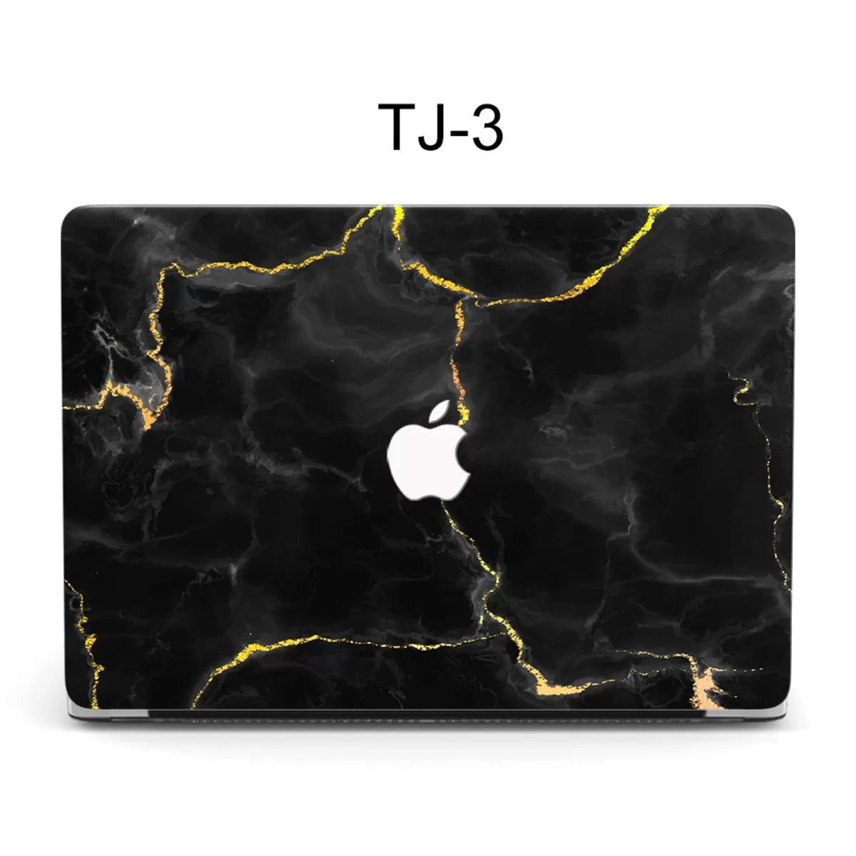 INF Svart marmor hårt skal kompatibelt med MacBook Air 13,3" (A1369/A1466) - Gulddesign