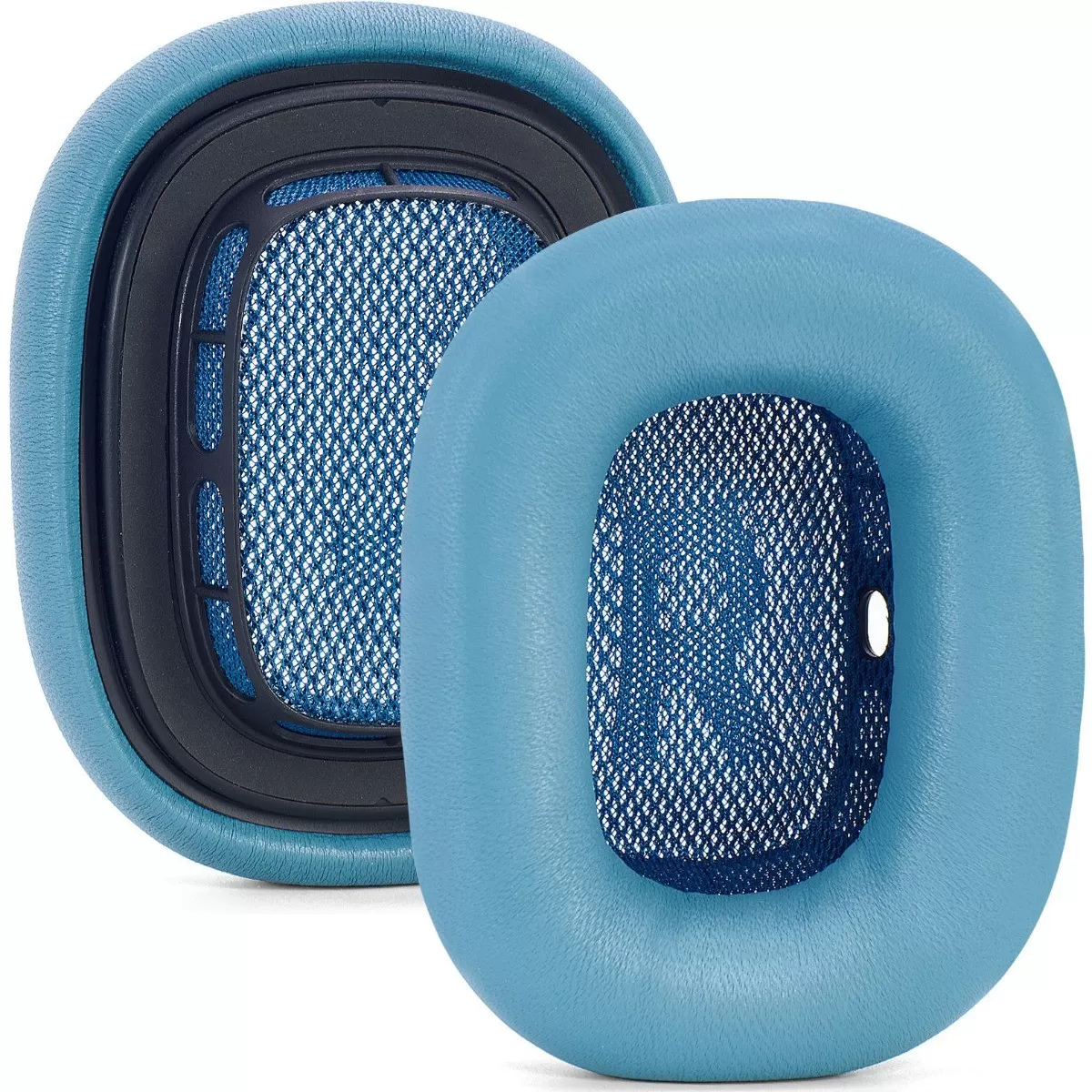 INF 2-pack lammskinn öronkuddar kompatibelt med Apple AirPods Max - Premium Memory Foam Ersättning Blå