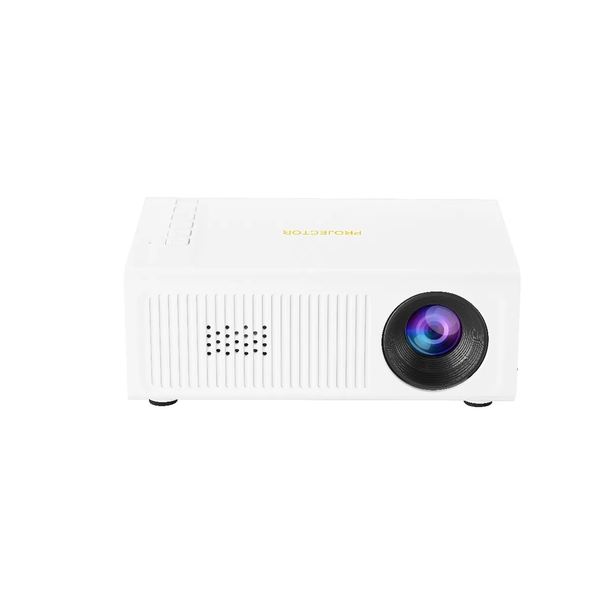 INF Bärbar hemprojektor - Njut av 1080P Support, HDMI, USB, TF & AV Ingångar för mångsidig underhållning Vit