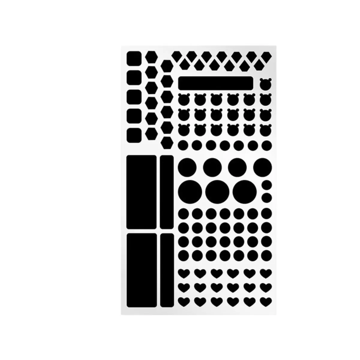 INF 113 Former Mörkläggningsdekaler - Dämpande Dekaler för Elektronik, Avtagbara LED-ljusskydd