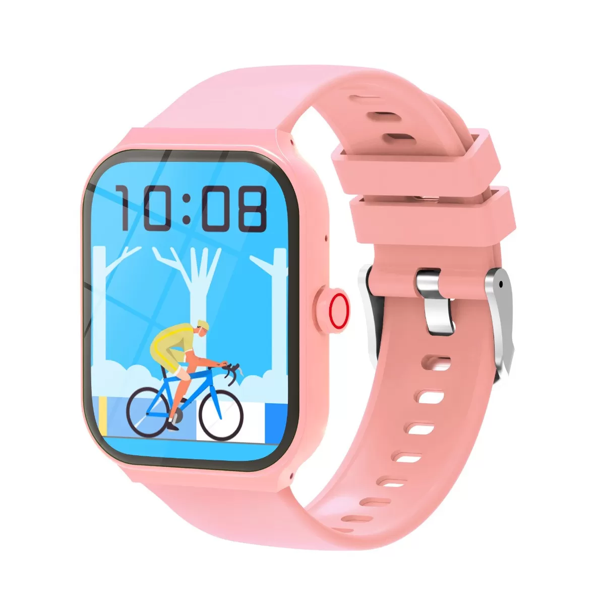 INF Multifunktionell Smartwatch med Bluetooth-samtal och Hälsomonitorering Rosa