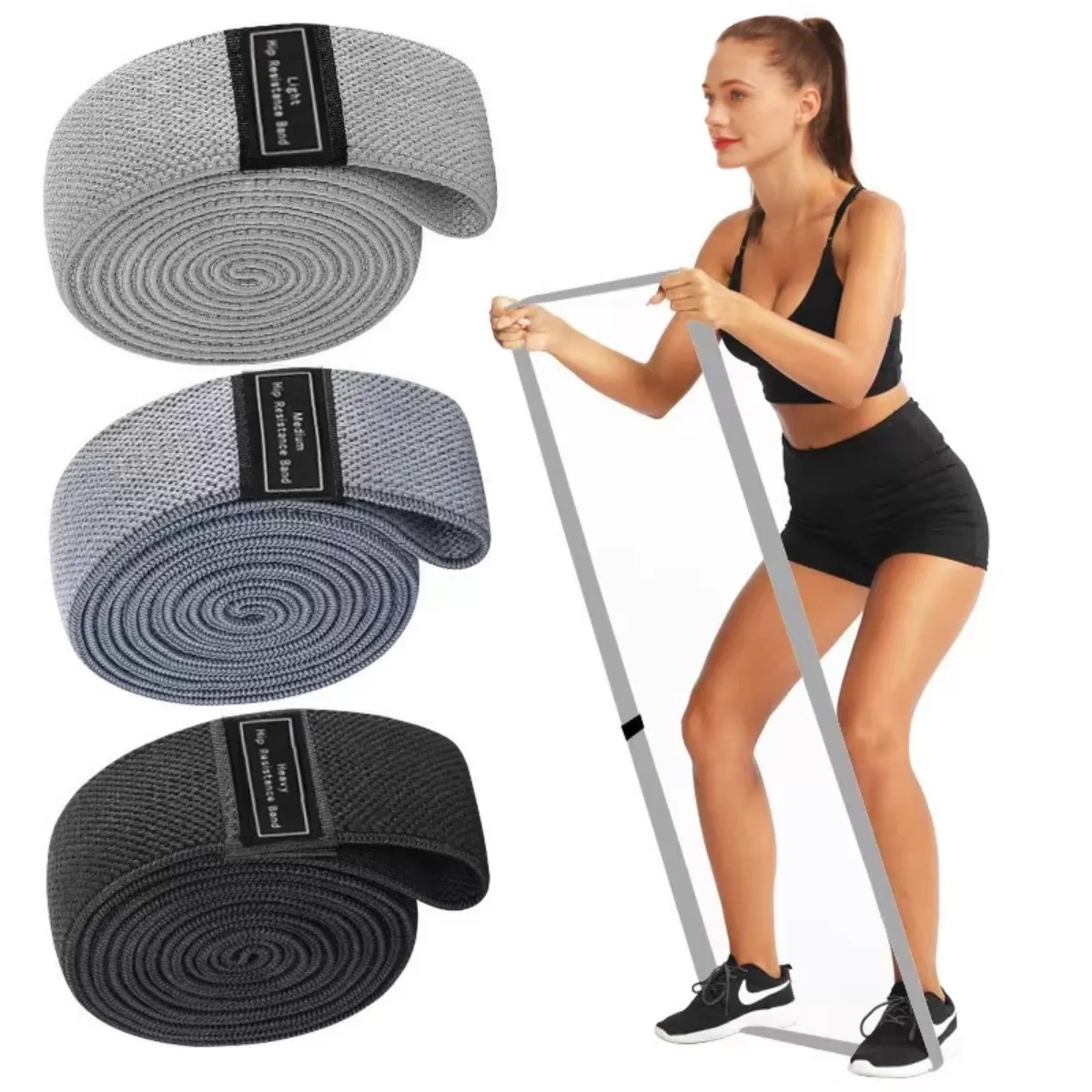 INF Yoga Resistance Bands: Träningsband för höfter, styrketräning & träning